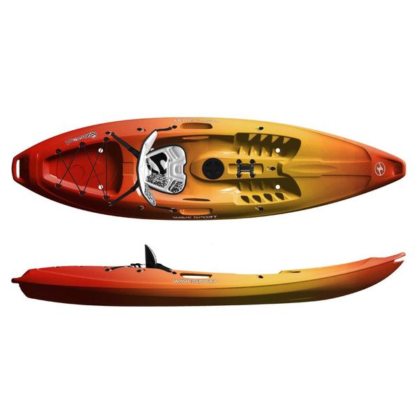 Jednoosobowy kajak sit on top do pływania Wave sport Scooter X. Czerwone topy sportowe damskie WAVE SPORT, bez wzorów, bez ramiączek. Za 3,690.00 zł.