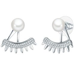 Lulu & Jane Mosiadz Cyrkonia Sztuczna perła Kolczyki 1 ct Damski. Białe kolczyki damskie Lulu & Jane, z cyrkonią, srebrne, na sztyftcie. Za 259.99 zł.