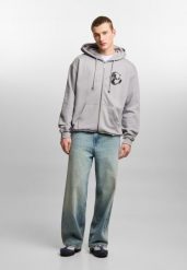 Bluza sportowa męska Prosto P Rim z kapturem. Szare bluzy sportowe męskie Prosto., z aplikacjami, z bawełny, klasyczne, bez kołnierzyka, bez ramiączek. Za 292.99 zł.