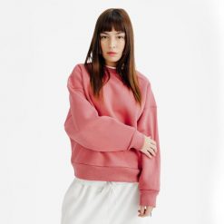 Bluza okrągły dekolt damska Elementals. Czerwone bluzy bez kaptura damskie Decathlon, s, z bawełny. W wyprzedaży za 99.99 zł.