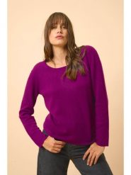 Just Cashmere Kaszmirowy sweter "Fiona" w kolorze fioletowym rozmiar: M. Różowe swetry klasyczne damskie Just Cashmere, m, z kaszmiru, bez kołnierzyka. Za 479.76 zł.