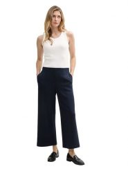 Tom Tailor Top w kolorze kremowym rozmiar: S. Brązowe topy damskie Tom Tailor, s, bez wzorów, z bawełny, bez kołnierzyka. Za 43.99 zł.