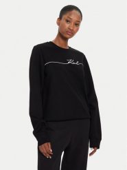 KARL LAGERFELD Bluza 245W1806 Czarny Regular Fit. Czarne bluzy bez kaptura damskie Karl Lagerfeld, xs, z wiskozy. Za 509.99 zł.