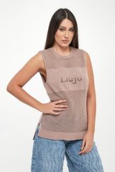 Sweter damski bez rękawów LIU JO. Swetry klasyczne damskie Liu Jo, m, bez kołnierzyka. Za 469.00 zł.