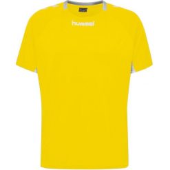 Koszulka sportowa z krótkim rękawem męska Hummel Core Team Jersey S/S. Żółte t-shirty sportowe męskie HUMMEL, m, z jersey, bez ramiączek, do piłki nożnej. Za 37.00 zł.