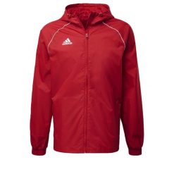 Kurtka treningowa przeciwdeszczowa męska Adidas Core 18. Białe kurtki treningowe męskie Adidas, m, bez wzorów, z poliesteru, do piłki nożnej. Za 99.00 zł.