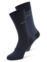 BOSS Skarpety w 2-paku Mężczyźni Bawełna niebieski, 39-42. Niebieskie skarpetki męskie Boss, bez wzorów, z bawełny. Za 69.95 zł.