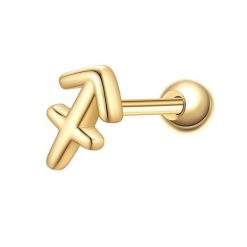Glanzstücke München Piercing Sterling Silber gelbgold Kolczyki 1 ct Damski. Żółte kolczyki damskie Glanzstücke München, pozłacane. Za 110.49 zł.