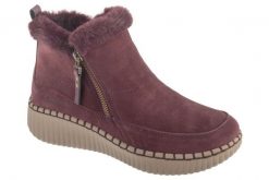 Buty zimowe damskie, Wilshire Blvd - Fresh Zip. Czerwone obuwie trekkingowe damskie Skechers, na zimę. Za 259.99 zł.