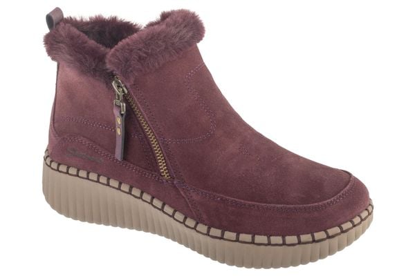 Buty zimowe damskie, Wilshire Blvd - Fresh Zip. Czerwone obuwie trekkingowe damskie Skechers, na zimę. Za 259.99 zł.