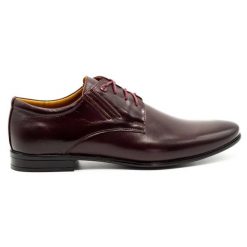 Olivier Buty wizytowe 480 bordowe czerwone. Czerwone buty wizytowe męskie z jeansu, bez zapięcia. Za 367.89 zł.