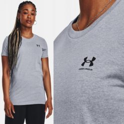 Koszulka fitness damska Under Armour Sportstyle LC. Szare bluzki damskie Under Armour, s, bez kołnierzyka, bez ramiączek. Za 129.99 zł.