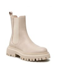 Badura Sztyblety RST-LONDRA-2 Beżowy. Brązowe botki damskie Badura, ze skóry, bez obcasa, na płaskiej podeszwie, bez zapięcia. Za 226.99 zł.