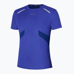 Koszulka do biegania męska Mizuno DryAeroFlow Tee reflexblue. Niebieskie koszulki męskie z długim rękawem Mizuno, m. Za 119.99 zł.