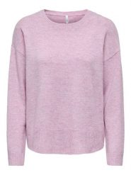 ONLY Sweter w kolorze jasnoróżowym rozmiar: XS. Różowe swetry klasyczne damskie Only, xs, z wełny, bez kołnierzyka. Za 94.95 zł.