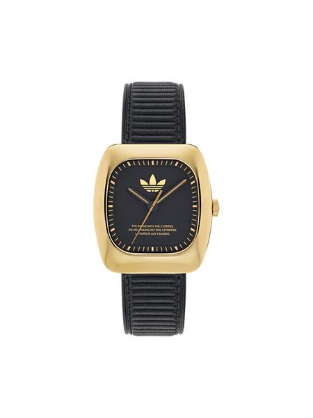 Adidas Zegarek Retro Wave One AOSY24528 Czarny. Czarne, analogowe zegarki męskie Adidas. Za 699.99 zł.