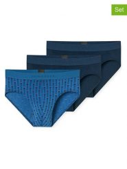 Schiesser Slipy (3 pary) w kolorze granatowo-niebieskim rozmiar: XL. Niebieskie slipki męskie Schiesser, bez wzorów. Za 86.99 zł.