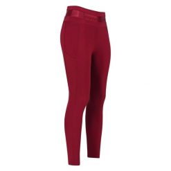 Damskie legginsy jeździeckie z pełną przyczepnością Euro-Star Impress. Czerwone legginsy damskie EURO-STAR, bez wzorów, z włókna. Za 435.20 zł.