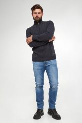 Sweter męski Sanjor JOOP! JEANS. Swetry męskie Joop! Jeans, m, bez wzorów, z jeansu, bez kołnierzyka. W wyprzedaży za 538.85 zł.
