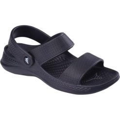 Sandały Damskie Lady. Czarne sandały damskie MARTES ESSENTIALS, bez wzorów, z materiału, bez obcasa, na obcasie. Za 61.99 zł.