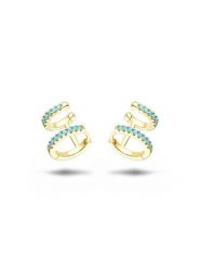 DI GIORGIO Pozłacane kolczyki-kreole z kamieniami ozdobnymi rozmiar: onesize. Żółte kolczyki damskie DI GIORGIO, pozłacane. Za 161.34 zł.