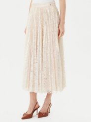 Guess Spódnica midi W5YD1E KCZ90 Złoty Regular Fit. Żółte spódniczki damskie Guess, s, z aplikacjami, z syntetyku, midi. Za 429.99 zł.