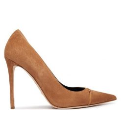 Szpilki Elisabetta Franchi. Brązowe szpilki Elisabetta Franchi, bez wzorów, bez obcasa. Za 2,099.00 zł.