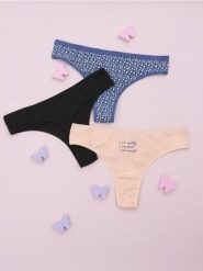 Stringi 3 pack - wielobarwny. Stringi damskie Sinsay, l, bez wzorów. Za 9.99 zł.