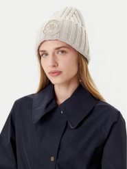 Tommy Hilfiger Czapka Th Crest Fluffy AW0AW18210 Écru. Czapki zimowe damskie Tommy Hilfiger, z materiału. Za 349.99 zł.
