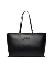 Tommy Jeans Torebka Tjw Must Tote AW0AW18455 Czarny. Czarne torebki klasyczne damskie Tommy Jeans, bez wzorów, z jeansu, bez dodatków. Za 409.99 zł.