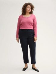 T-SHIRT BLUZKA DAMSKA PLUS SIZE TOM TAILOR 48. Białe bluzki sportowe damskie Tom Tailor, plus size, bez wzorów, z bawełny, bez ramiączek. Za 112.00 zł.