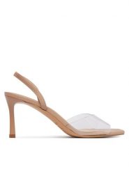 Aldo Sandały Andyana 14053446 Beżowy. Brązowe sandały damskie Aldo, bez wzorów, z syntetyku, bez obcasa, na szpilce. Za 359.99 zł.