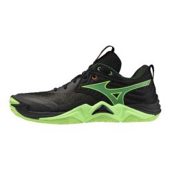 Buty do siatkówki Mizuno Wave Momentum Elite. Czarne buty sportowe na co dzień damskie Mizuno, bez wzorów, z materiału, do biegania, mizuno wave. Za 509.99 zł.