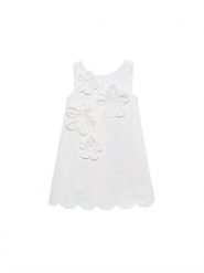 Abel & Lula Sukienka elegancka 5055 Biały Regular Fit. Białe sukienki dziewczęce Abel & Lula, bez wzorów, z syntetyku, bez ramiączek. Za 349.99 zł.