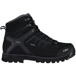 Buty CMP Moon Mid Wp trekkingowe M 31Q4797U901 czarne. Czarne buty trekkingowe męskie z materiału, bez zapięcia. W wyprzedaży za 693.13 zł.
