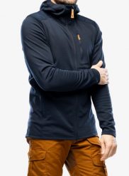 Bluza z kapturem męska Fjallraven Keb Fleece Hoodie. Niebieskie bluzy z kapturem męskie Fjällräven, m, z elastanu. Za 1,022.99 zł.
