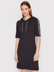DKNY Sukienka codzienna DD2AN706 Czarny Regular Fit. Czarne sukienki damskie DKNY, na co dzień, m, bez wzorów, z bawełny, bez kołnierzyka, bez ramiączek, proste. Za 179.99 zł.