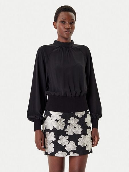 French Connection Bluzka 78LZH Czarny Regular Fit. Czarne bluzki damskie French Connection, xl, bez wzorów, z syntetyku, bez ramiączek. Za 199.99 zł.