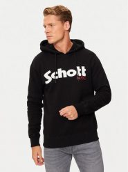 Schott NYC Bluza SWHOOD Czarny Regular Fit. Czarne bluzy bez kaptura męskie Schott NYC, m, z bawełny. Za 379.99 zł.