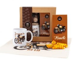 Junak M10 — paczka (Zawartość paczki: koszulka - torba - kubek - słodycze; Rozmiar koszulki / bluzy: L (damska); Kolor koszulki / bluzy: jasnoszary me. Szare t-shirty damskie nikiniki, l, bez wzorów, z bawełny, bez kołnierzyka. Za 169.00 zł.