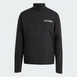 Koszulka Terrex Multi Climacool 1/2 Zip Long Sleeve. Czarne t-shirty damskie Adidas, s, bez wzorów, z poliesteru, bez kołnierzyka. Za 259.00 zł.