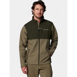 Kurtka Softshellowa Męska Columbia Ascender. Zielone kurtki męskie Columbia, l, bez wzorów, z softshellu, klasyczne, bez kaptura. Za 439.00 zł.