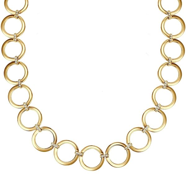 Lulu & Jane Stop metali Zdobienie kryształkami Swarovski® Naszyjniki 1 ct Damski. Białe naszyjniki damskie Lulu & Jane, pozłacane. Za 189.99 zł.