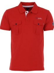 Peak Mountain Koszulka polo w kolorze czerwonym rozmiar: XL. Czerwone koszulki polo męskie Peak Mountain, xl, bez wzorów, z bawełny, bez ramiączek. Za 118.28 zł.