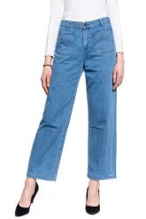DAMSKIE SPODNIE JEANSOWE LEE WIDE LEG L30YRCNC 112106896. Spodnie materiałowe damskie Lee, bez wzorów, z jeansu. Za 199.99 zł.
