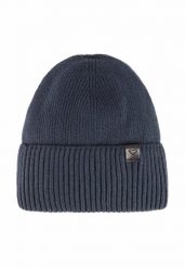 Granatowa czapka zimowa męska H-LEO. Niebieskie czapki męskie Volcano, na zimę, bez wzorów, z elastanu, klasyczne. Za 59.99 zł.