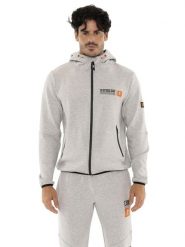 Bluza miękki z zamek błyskawiczny na co dzień. Szare bluzy bez kaptura męskie LEONE 1947 APPAREL, s. Za 492.57 zł.