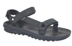 Sandały trekkingowe Sandal Super Hike Leather. Czarne sandały męskie Lizard, ze skóry, bez zapięcia. Za 124.25 zł.