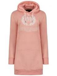 Maison Montaigne Sukienka dresowa "Giqueen" w kolorze szaroróżowym rozmiar: S. Różowe sukienki damskie Maison Montaigne, s, bez wzorów, z dresówki, bez kołnierzyka, bez ramiączek, mini. Za 83.62 zł.