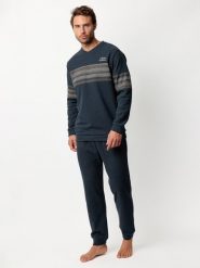 Admas Piżama "Magnific" w kolorze granatowym rozmiar: M. Niebieskie piżamy męskie admas, m, bez wzorów, z bawełny, bez ramiączek. Za 165.99 zł.